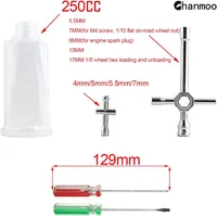 Chanmoo RC Nitro Starter Glow Plug Igniter With Charger Tool Fuel Bottle Combo for 1/8 1/10 RC Car Nitro Engine Power Redcat HSP 2