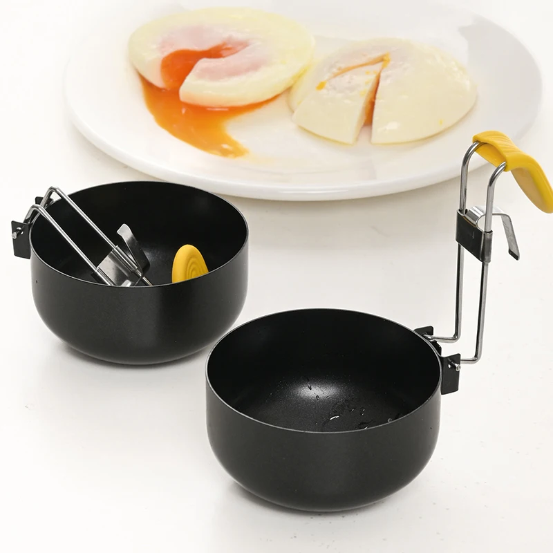 Collapsible Hanging Ear Type Non-stick Anti-scalding Round Household Runny Water Poached Egg Mould Egg Steamer Boiling Spoon