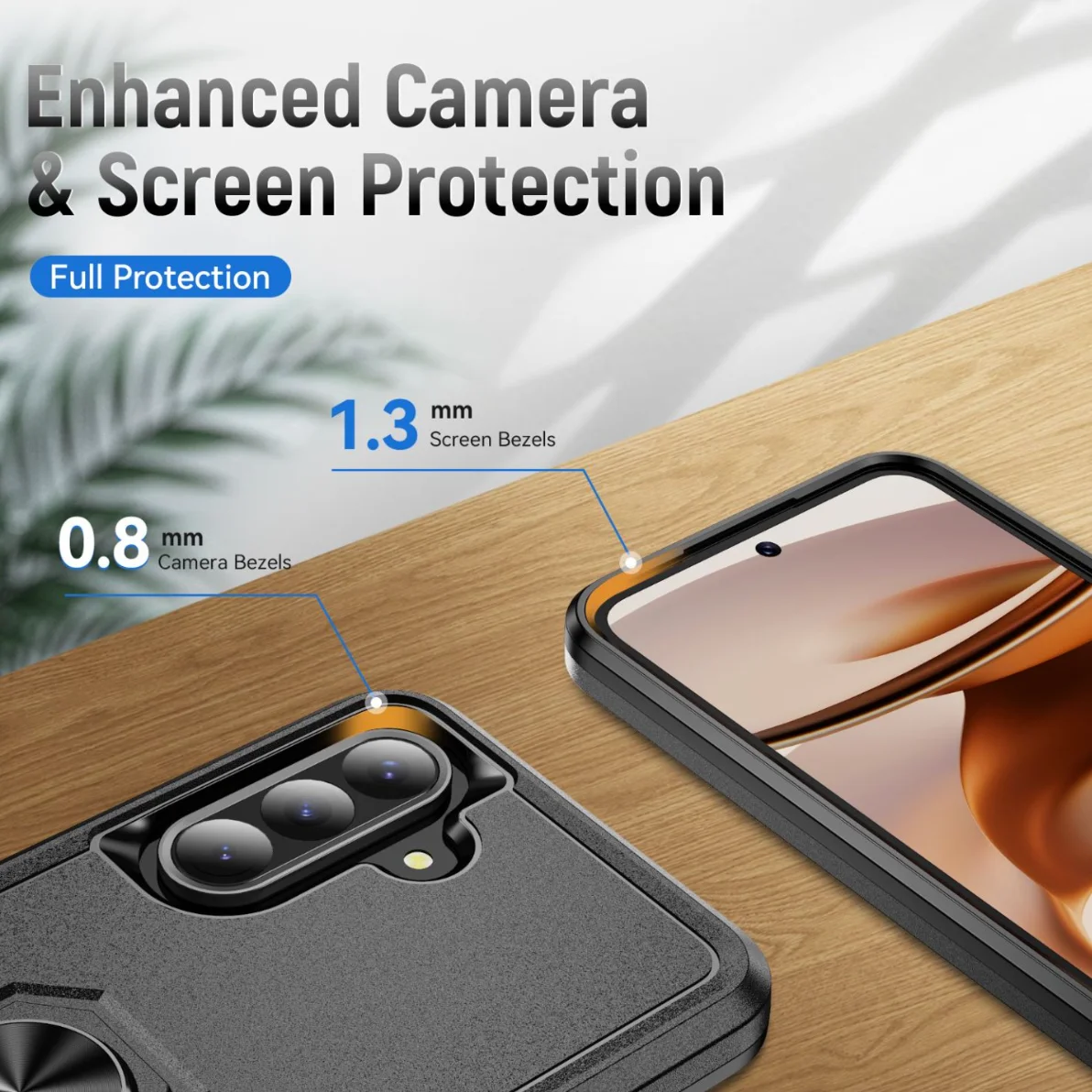 Rugged Military Armor Ring Bracket Phone Case - Dual Layer Shockproof Protection Cover