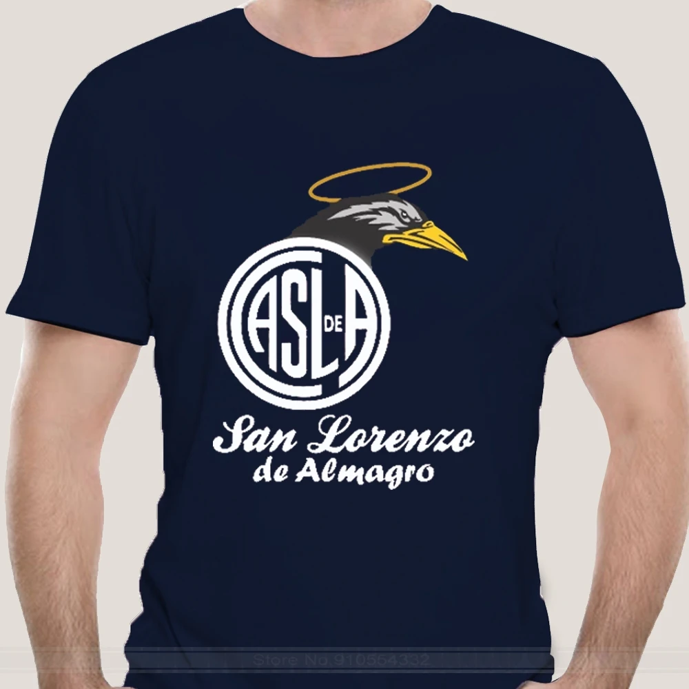 Club Atletico San Lorenzo De Almagro Argentina Camiseta T Shirt Remera Cuervos Stampa Manica Corta