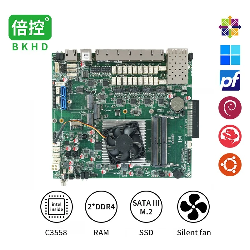 Miniitx Server Motherboard Atom C3558 Intel I225 2.5g
