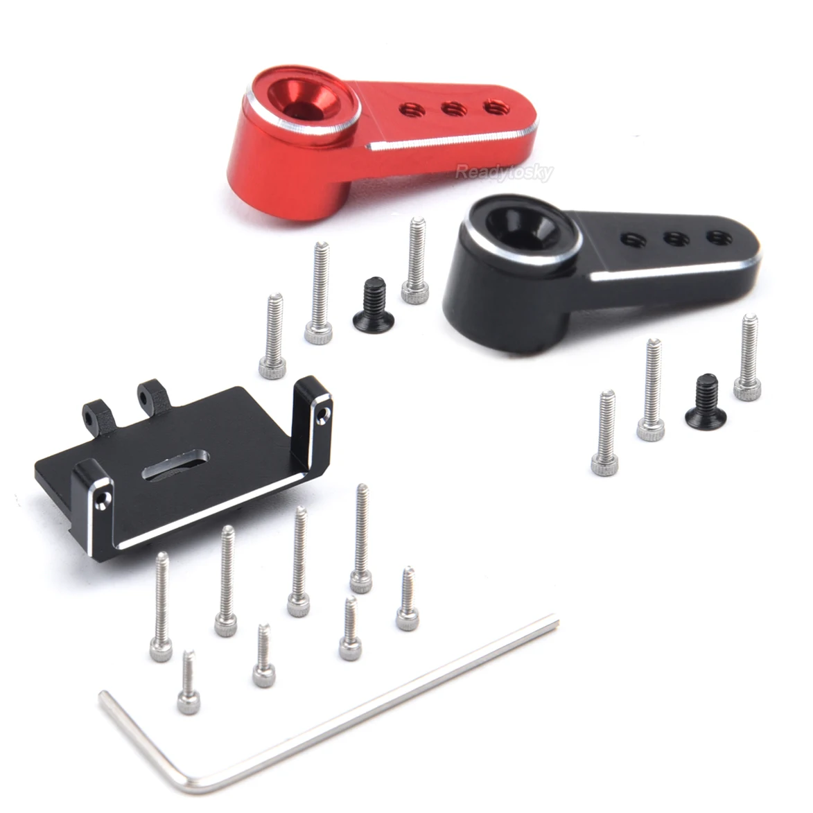 Metal Gear Servo with Mount & 15T Arm for RC Car Model Axial SCX24 Gladiator ES08MA II 12g Analog Upgrade Parts 14