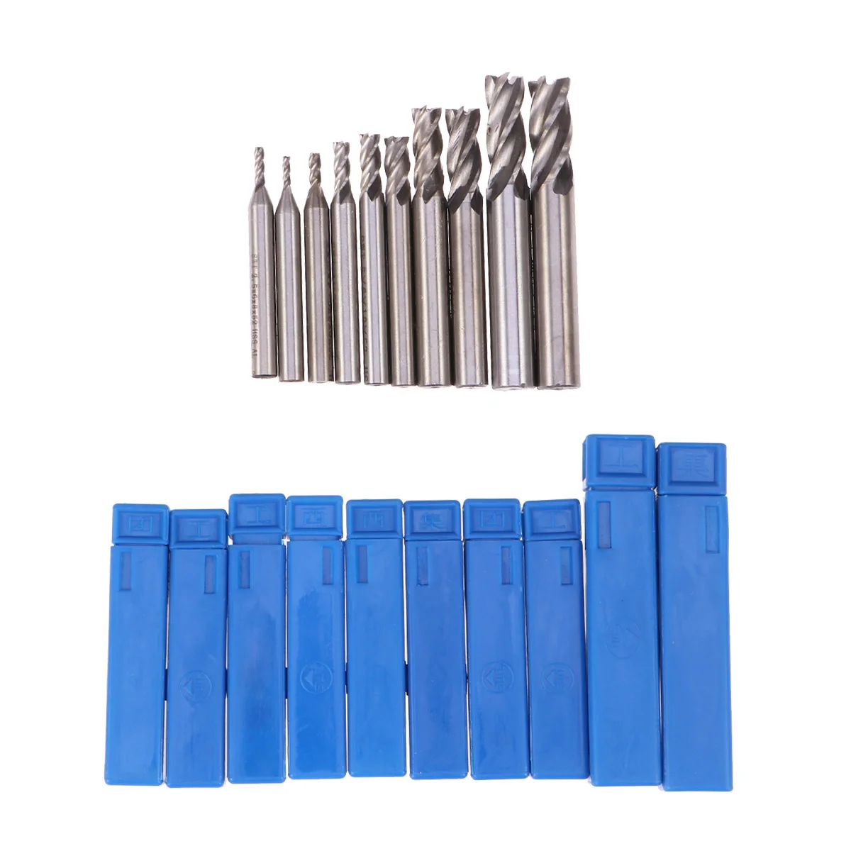 

10PCS Straight Handle Milling Flute Straight Square Nose End Mill