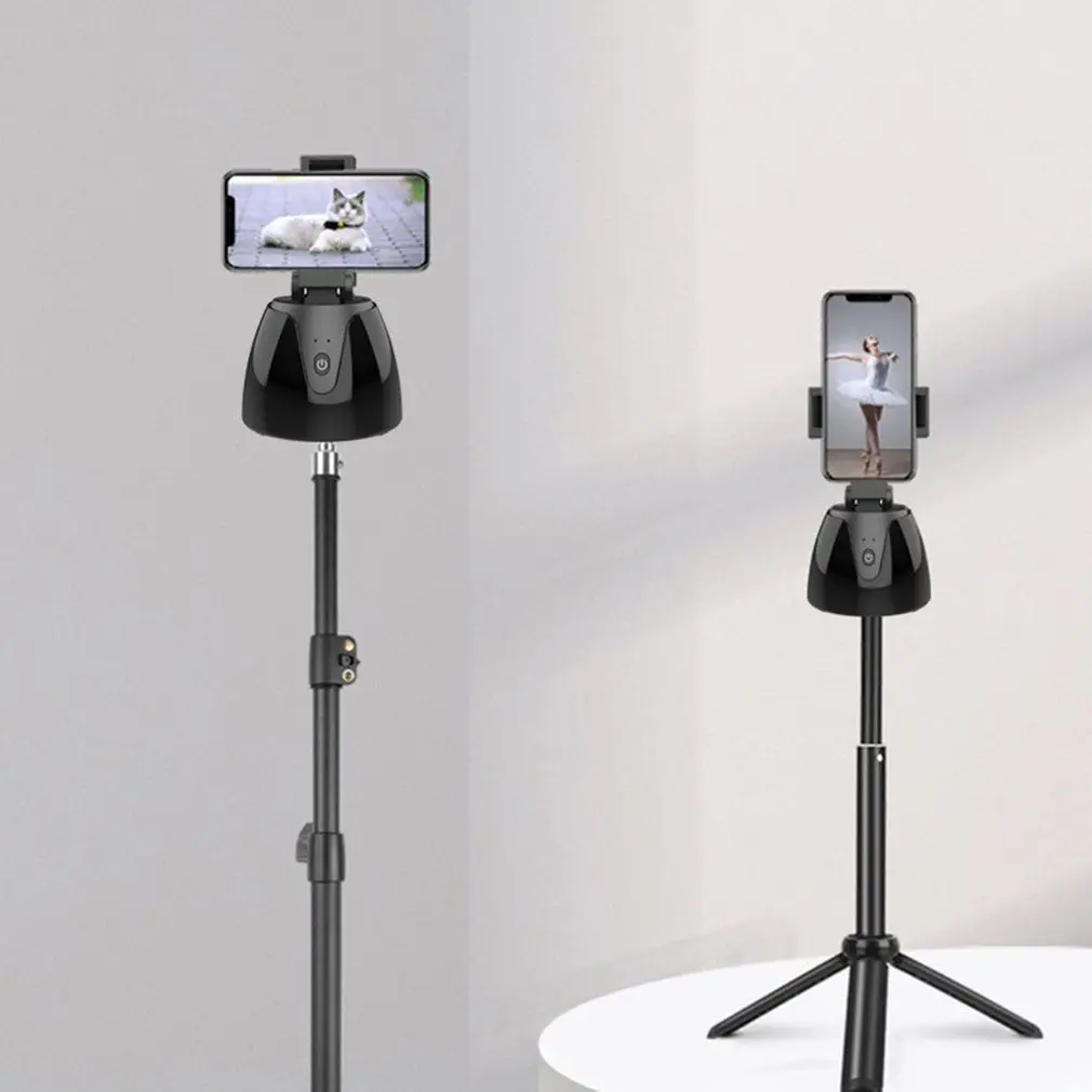 Selfie Stick Tripod 360 Degree Rotation Phone Holder Face Tracking Camera Tripod Head Live Vlog Video Recording