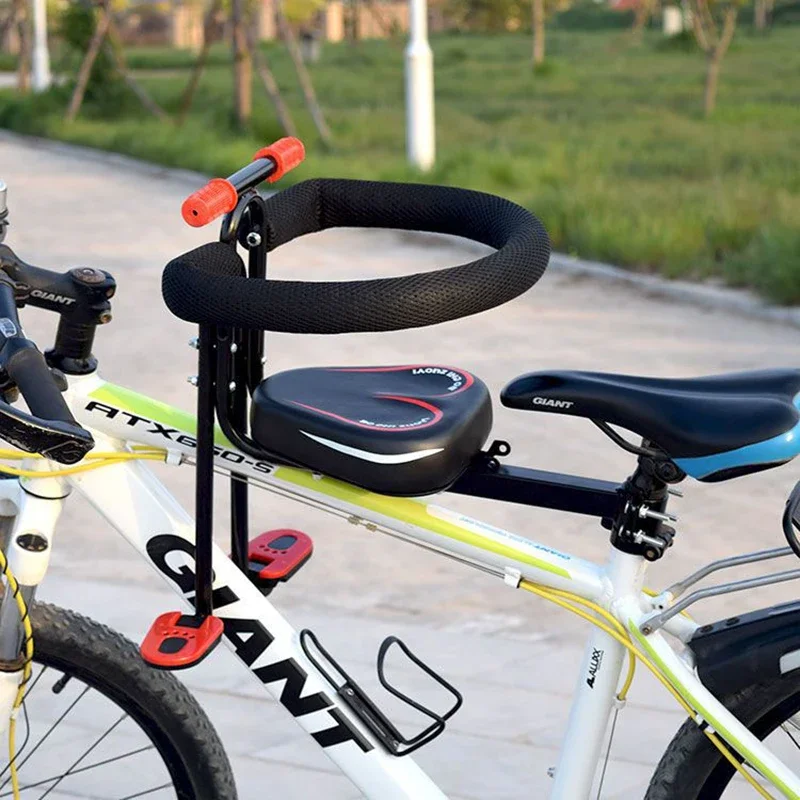 Universal Front Mounted Child mtb Bike Seat with Foot Pedals Rest for Road Bike bicycle saddle