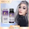Gray Color Fixing Hair Dye Shampoo Fading Non-irritating Yellow Bleach for Hair Rapair Cover Grey Purple Shampoo for Blonde Hair 1