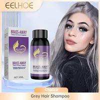 Gray Color Fixing Hair Dye Shampoo Fading Non-irritating Yellow Bleach for Hair Rapair Cover Grey Purple Shampoo for Blonde Hair 1