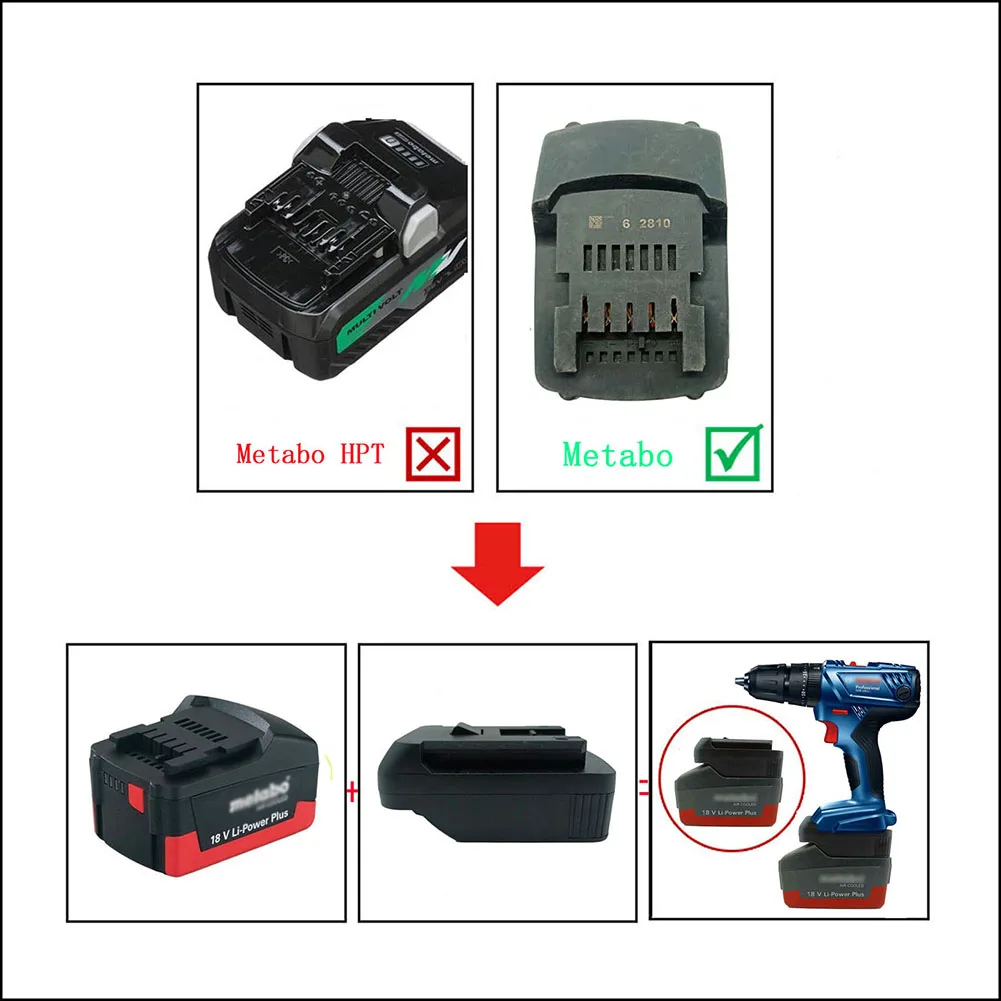 Battery Adapter For Metabo 18v Liion Battery To For Bosch 18v Bat