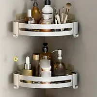 Bathroom Shelf Kitchen Storage Organizer Aluminum Alloy Shampoo Rack Shower Shelf Bathroom Accessories No Drill Shelf 1