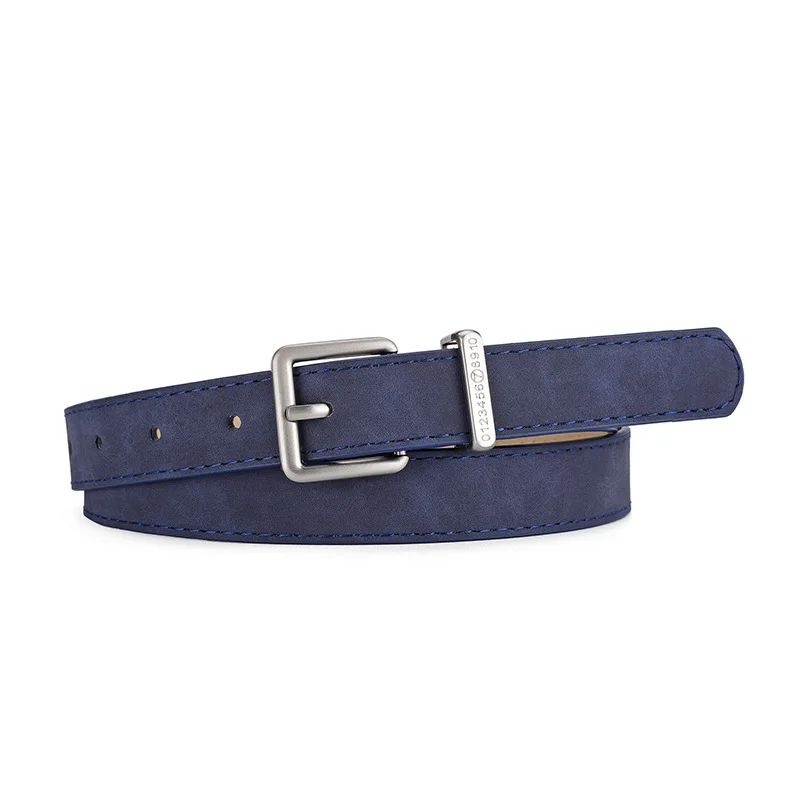 Wildleder Leder Pu Damen Gürtel Modische Casual All-Match Jeans Zubehör Gürtel Gothic Retro Silber Dornschließe Bund – Detail 9
