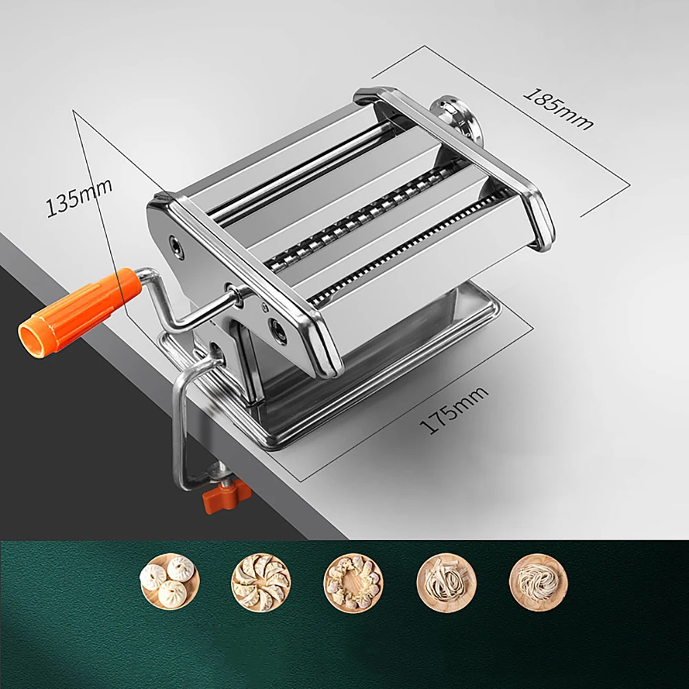 CE Stainless Steel Manual Noodle Pasta Maker Noodle Press Machine Pasta  Cutter