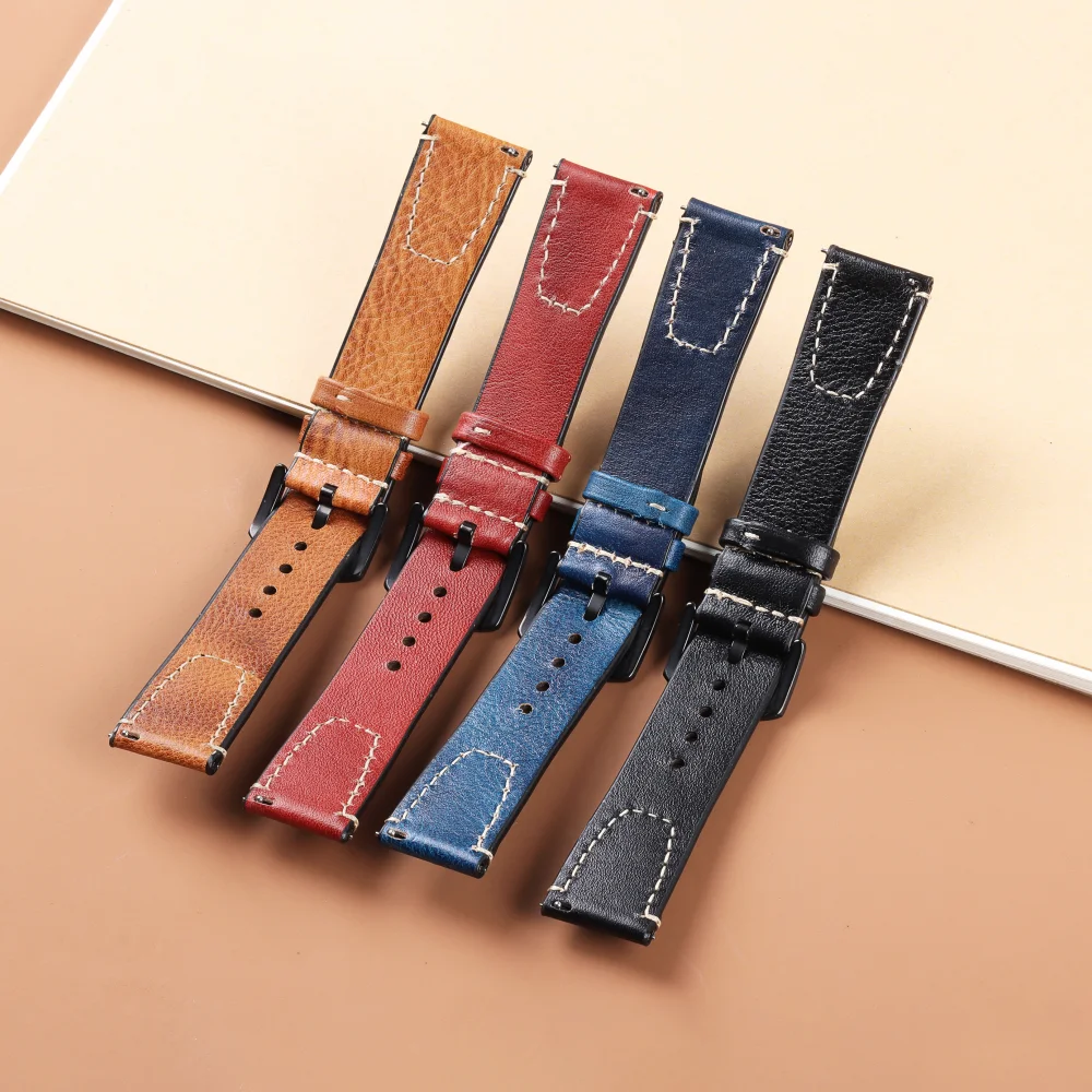 Versatile Leather Quick Release Watch Band - Premium Universal Strap Replacement