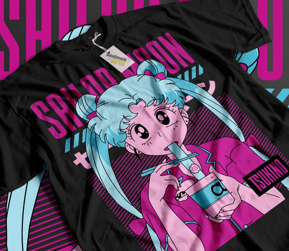 

Sailor Moon T-Shirt Usagi Mars Tsukino Girl Unisex Soft Shirt Tee All Sizes