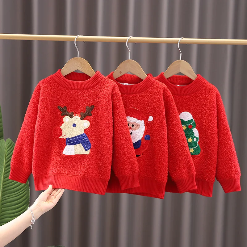 

Winter type of children's wear children's sweaters boys girls Christmas JY062SDK more add wool coat