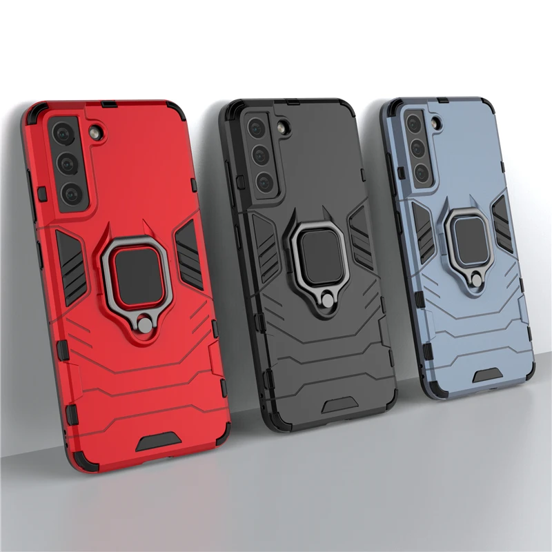 Per Samsung Galaxy S21 Fe Case Armor Finger Ring Staffa Custodia Antiurto Per Galaxy S21 Fe 5G Cover Per Galaxy S21 Fe S21 S22