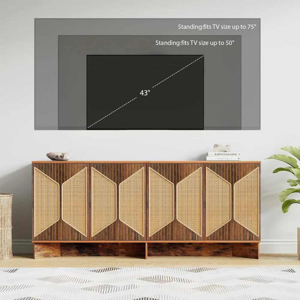 Modern Boho Rattan Sideboard 6