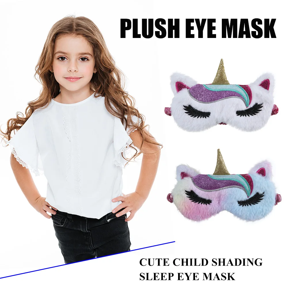 Description Picture 5 of itemPlush Shading Eye Cover Cartoon Animal Rest Eye Shade Soft Sleep Mask 19x9cm for Men Women Kids for Home Plane Travel Rest Party