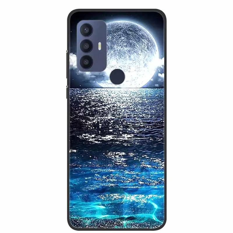 Black Silicon Animal Design Soft TPU Phone Case - Cool Wolf Edition, Flexible Protection Shell