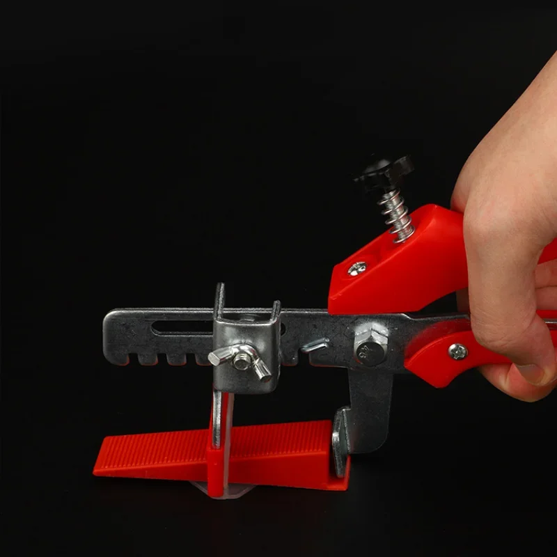 Tile tiling tool, yellow plastic handle, locator, leveler, pushing pliers, tile leveling tool, clamping pliers