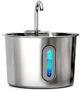 HAJXM Cat Water Fountain, 74oz/2.2L Cat Fountain for Drinking - Pet Water Fountain Stainless Stee...