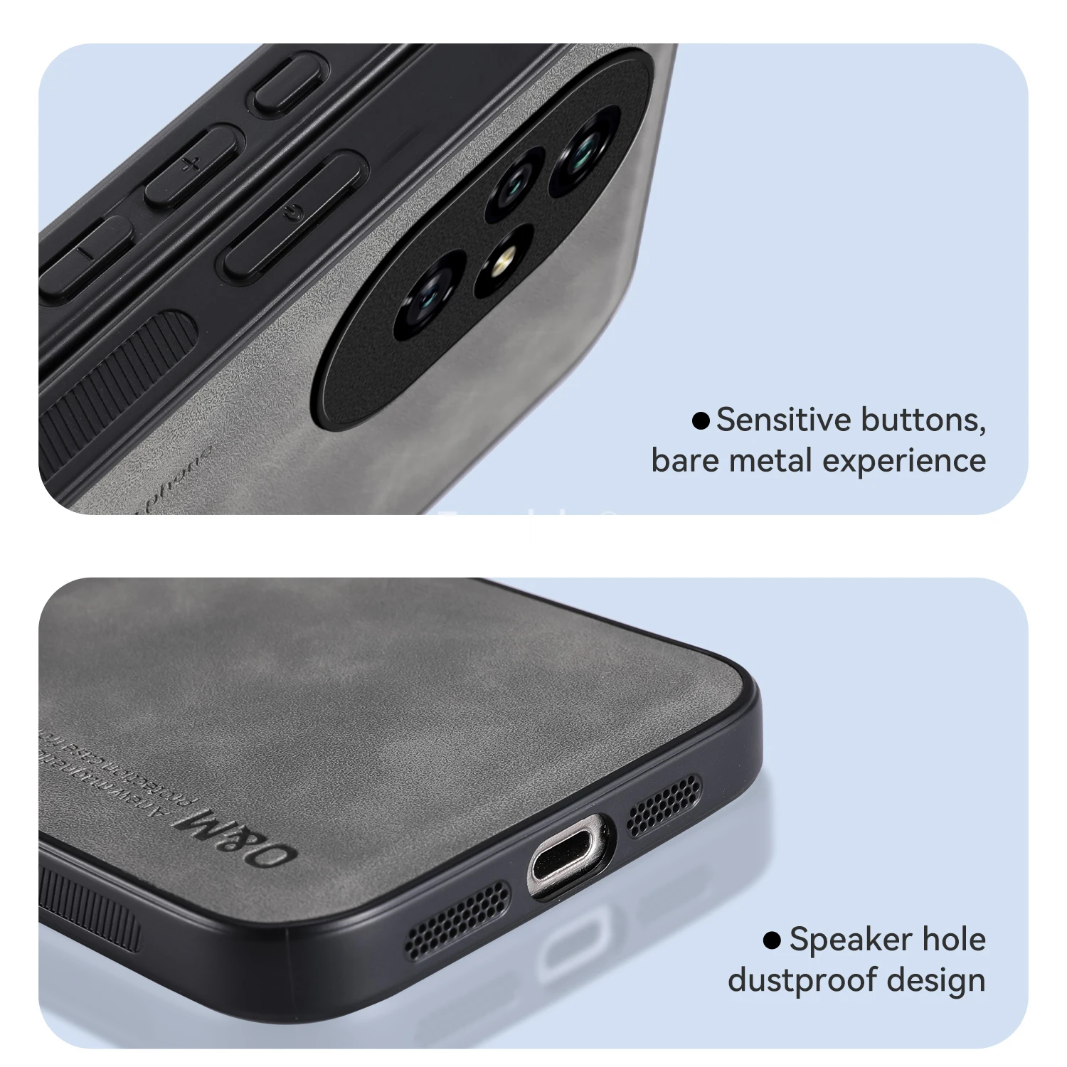 Nubuck Leather Shockproof Magnetic Phone Case - Smart Protective Back Cover