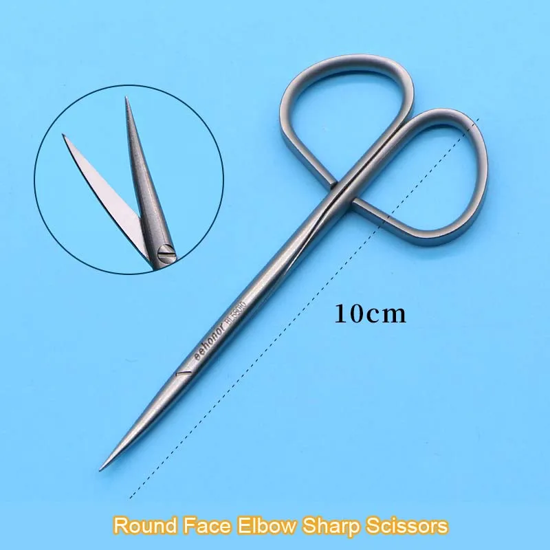 Ophthalmic Tool Surgical Instruments Cornea Scissors Twisted Handle Tissue Separating Scissors Peeling Scissors Eyelid Ophthalmic Surgical Fine Beauty Tools