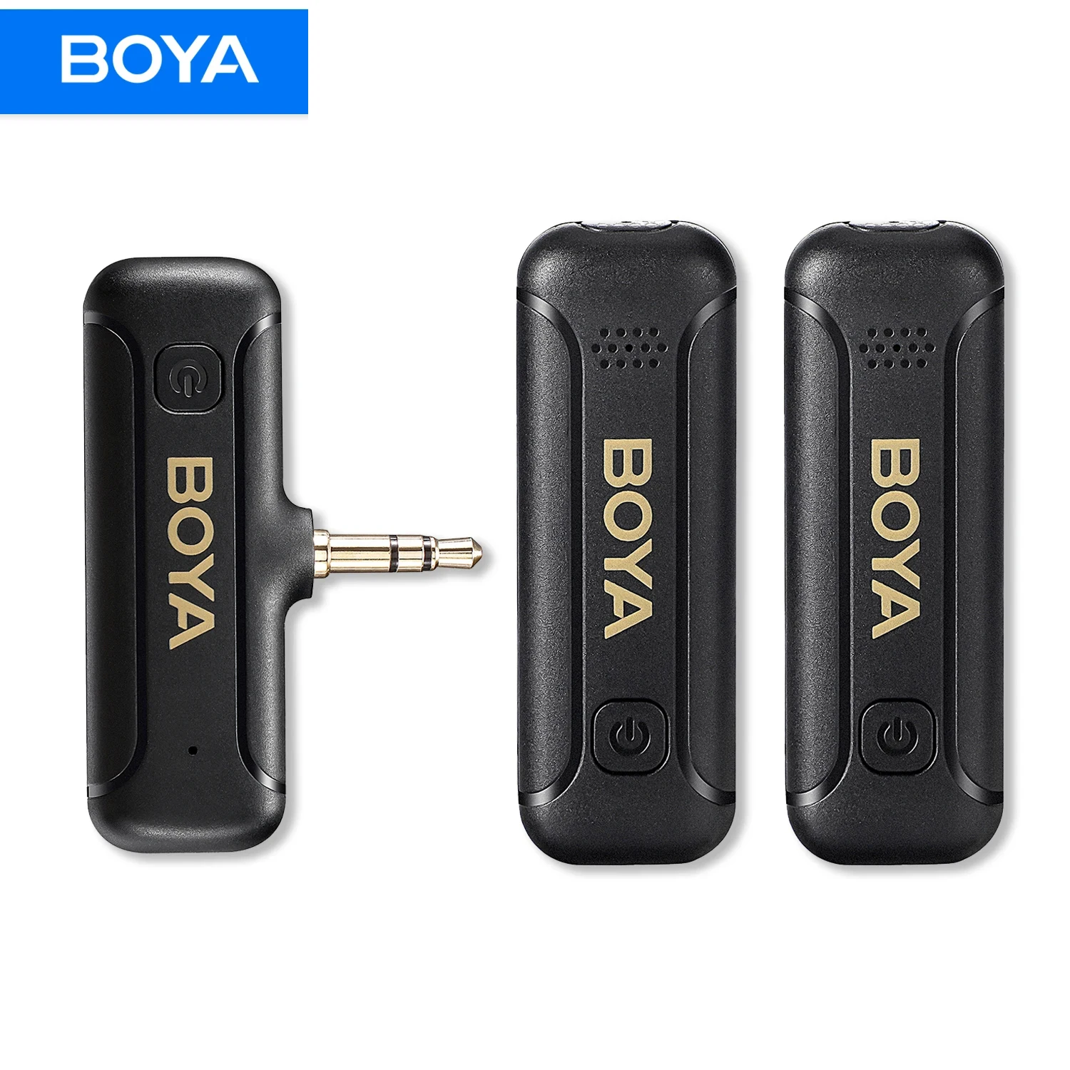 

BOYA BY-WM3T2 New Wireless 3.5mm TRS Lavalier Lapel Noise Reduction Microphone for Canon, Nikon, Sony Cameras Vlogging Recording