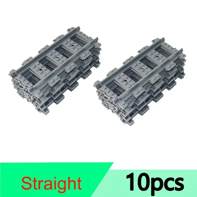 City Train Rail Tracks and Railway Building Block Set - Creative DIY Brick Toys