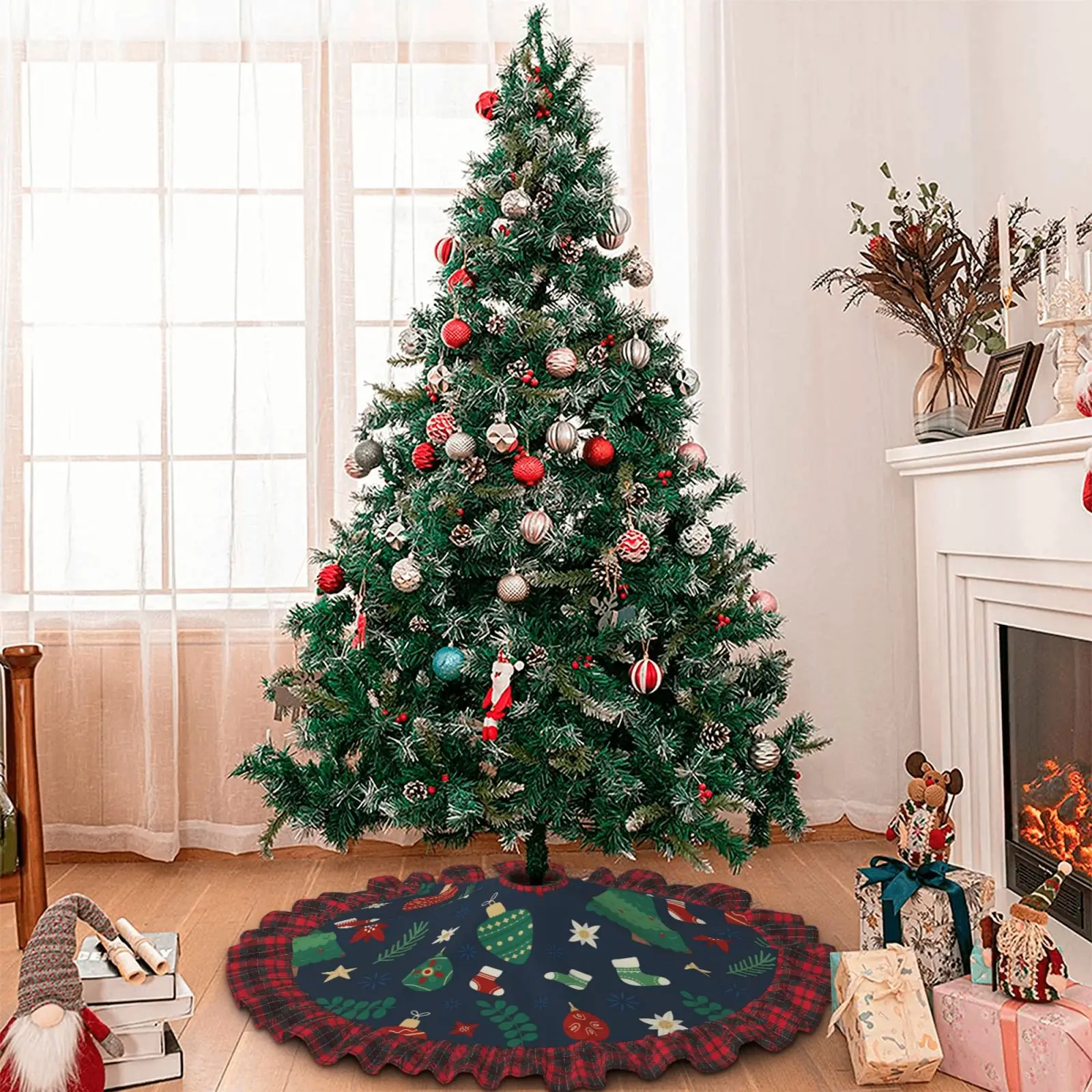 Customizable Plaid Christmas Tree Skirt 6 | Customizable Plaid Christmas Tree Skirt 6