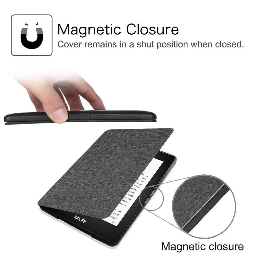 Premium Leather E-Reader Book Cover with Auto Wake Sleep Function