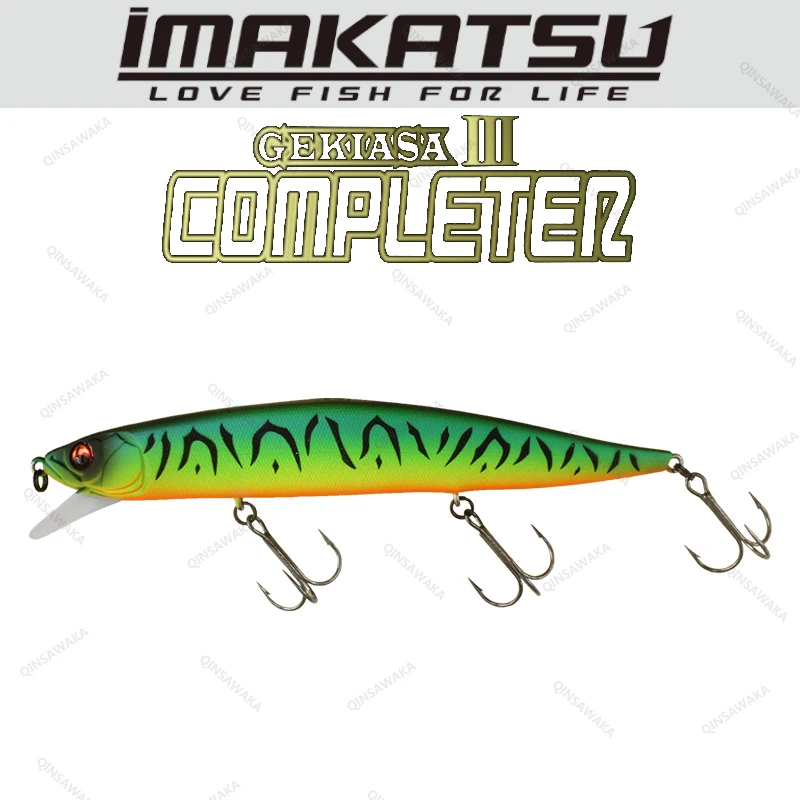 

JAPAN Imakatsu Gekiasa III Completer 130mm 16g 0.7-0.9m Floating Minnow Lure Baits Deep Salt Sea Water Bass catfish walleye pike