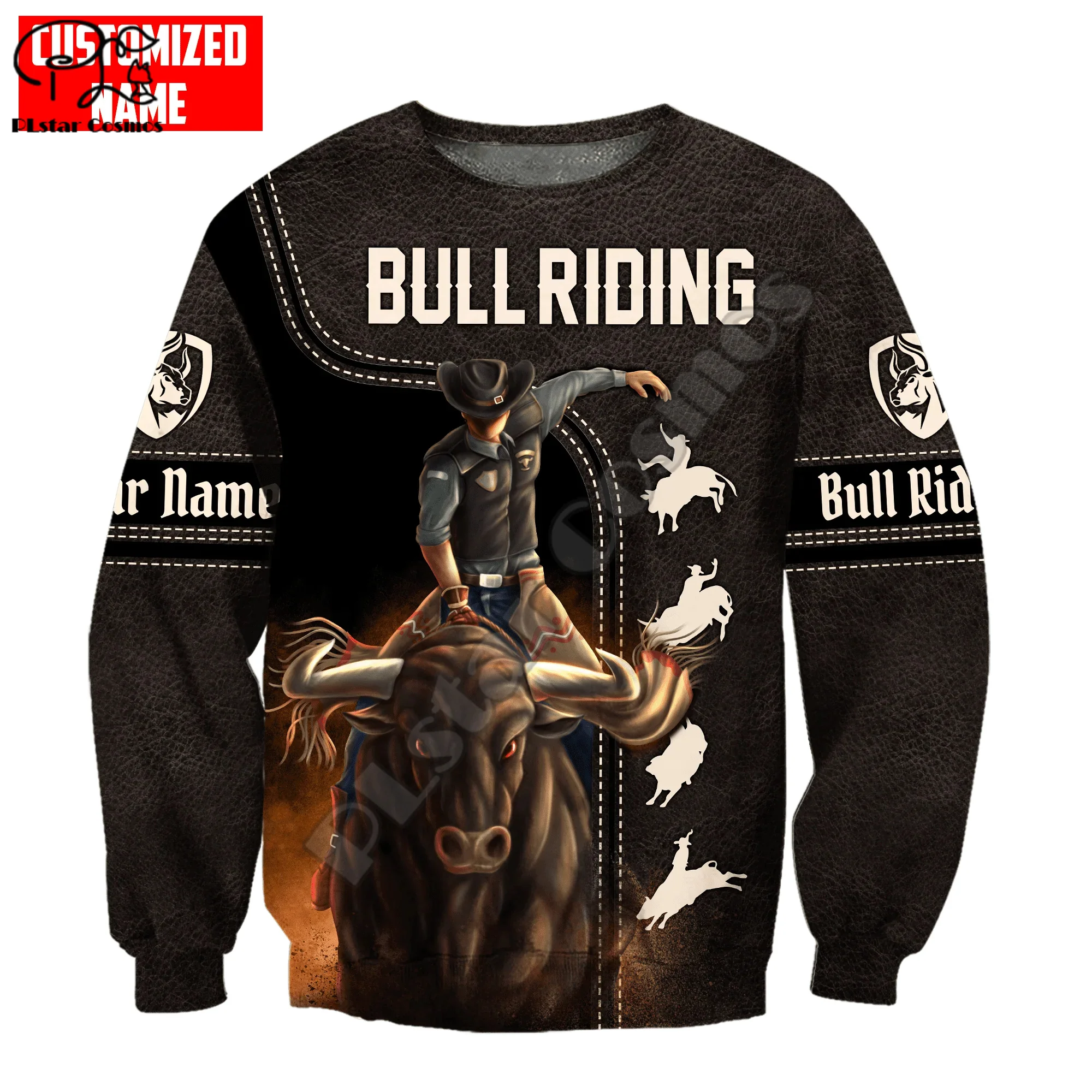 NewFashion Cosplay Bull Riding Cowboy Rodeo Vintage Sports Tattoo Tracksuit 3DPrint Streetwear Casual Harajuku Jacket Hoodies X9
