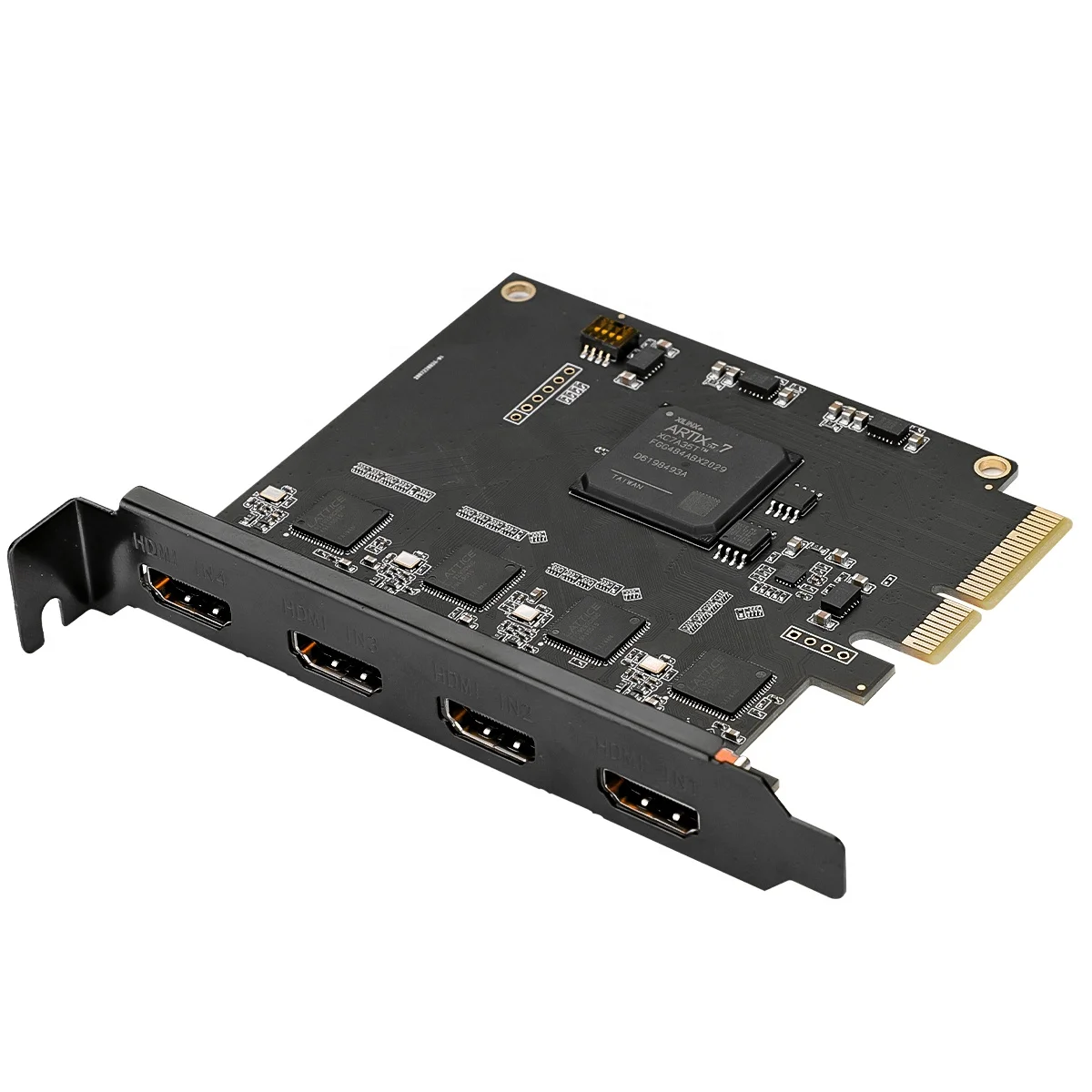 쿼드 HD MI 비디오 캡처 카드, PCI-e x4 인터페이스, 멀티 채널 라이브 스트리밍
