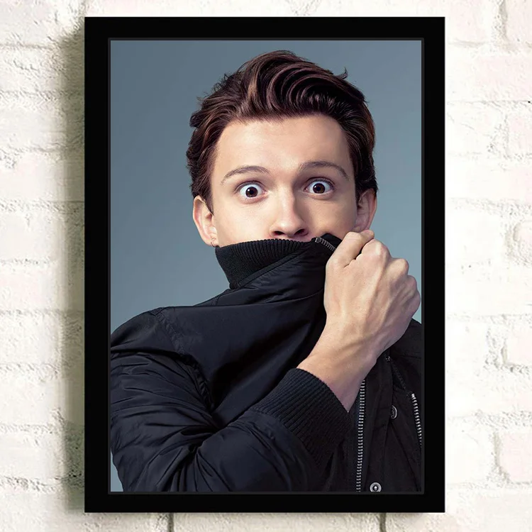 Famous Actor Movie Star Tom Holland Print Art Canvas Poster For Living Room Decor Home Wall Picture