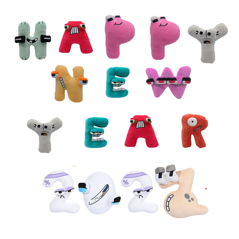 14pcs Alphabet Lore Plush Toy Anime Letters Stuffed Toys 