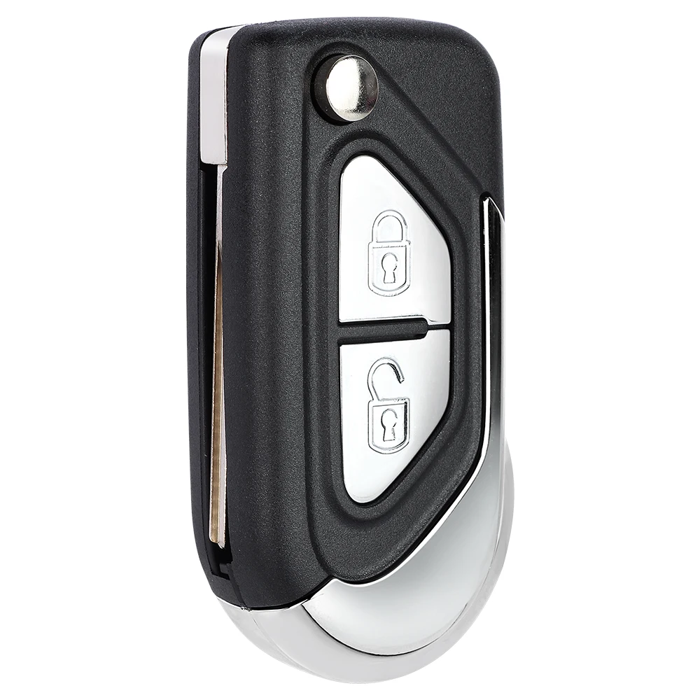 Key Case Car Key Shell Car Remote Key Car Key Key Shell KEYECU Replacement Flip Remote Car Key Shell Cover 2 Buttons HU83 Blade Fob Citroen C3 C5 DS3 2009 -