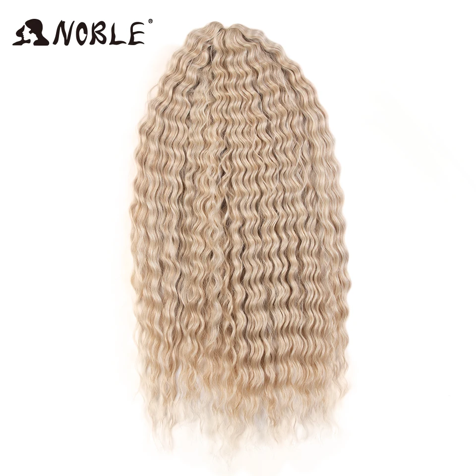 Noble Synthetic Hair Cosplay Water Wave 24Inch Twist Crochet Hair Braid Hair Ombre Blonde Pink Deep Wave Braiding Hair Extension