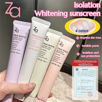Za Isolation Cream Primer 3-in-1 Invisible Pores Brightening Complexion Moisturizing Concealer Base Makeup with Sunscreen Effect 1