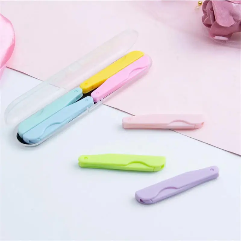 New Mini Macro Blade Eyebrow Knife Easy To Carry Foldable Retractable Eyebrow Scraper For Novice Folding Eyebrow Knife 5