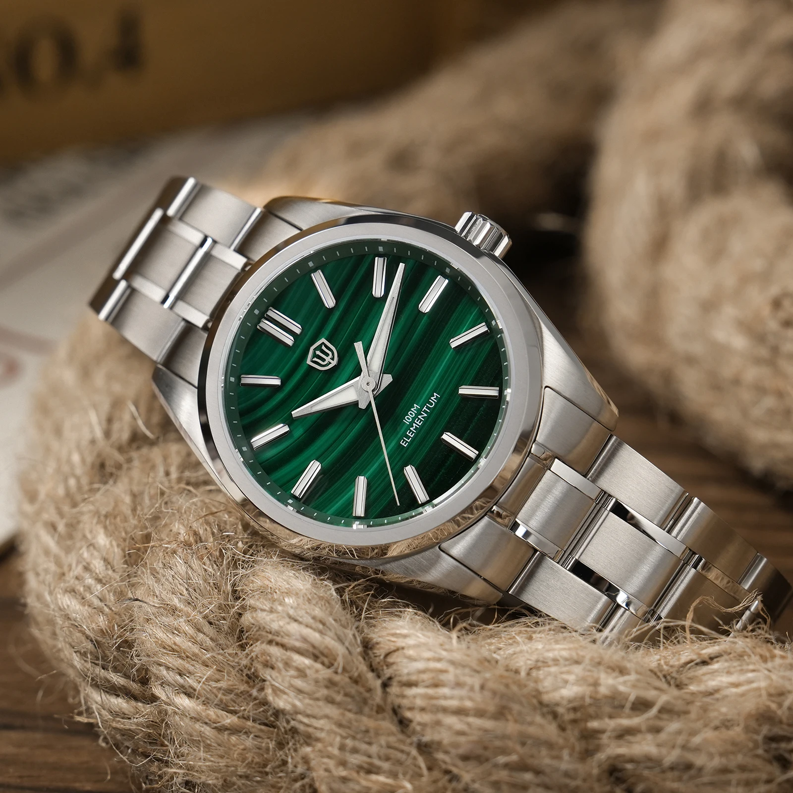 Watchdives WD0003D Natural Stone Elementum Men Watch VH31 Sweep Seconds Movement Quartz Watches Sapphire Luminous Waterproof 3