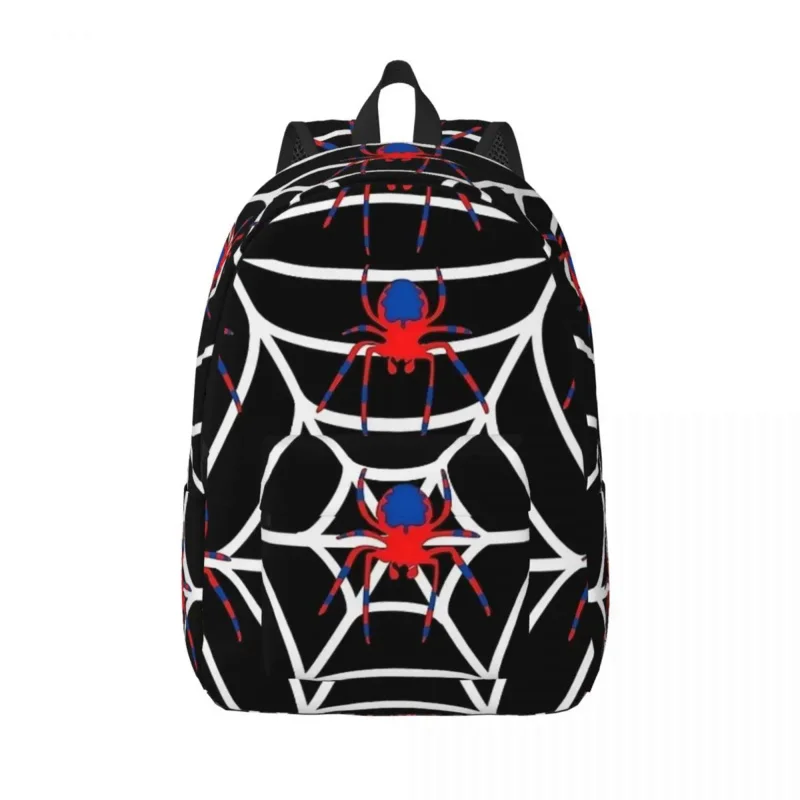 

Spider On The White Web for Teens Student School Bookbag Canvas Daypack Elementary High College Outdoor