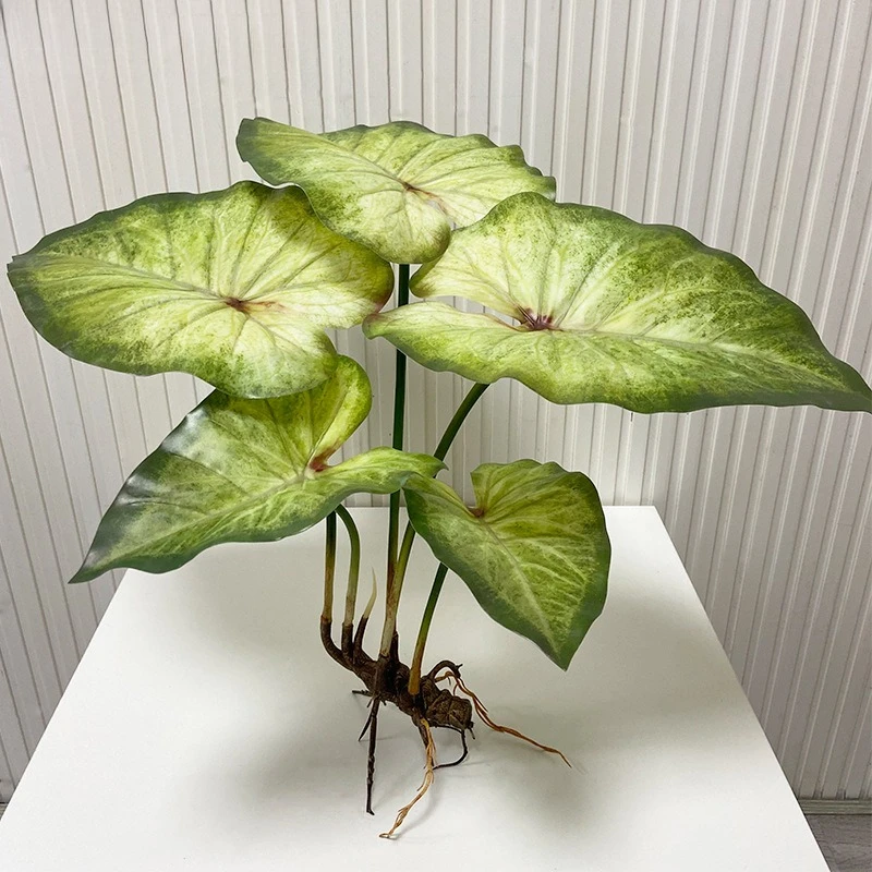Realistic Large Lotus Leaves with Roots - Artificial Green Plant for Landscape and Outdoor Hotel Decor