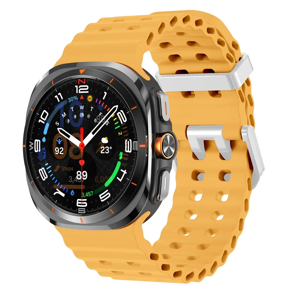 Marine Band Silicone Strap Bracelet for Galaxy Watch Ultra 47mm - Premium Sports Watchband Accessory