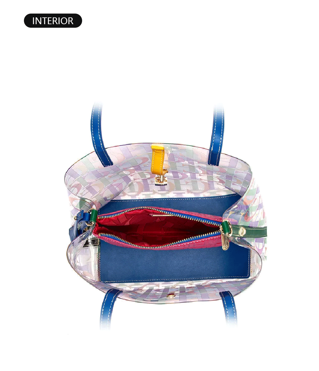 Letter decoration and hasp closure detail