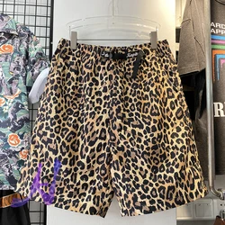 KAPITAL – short imprimé léopard pour homme et femme, pantalon de sport décontracté assorti avec cordon de serrage 