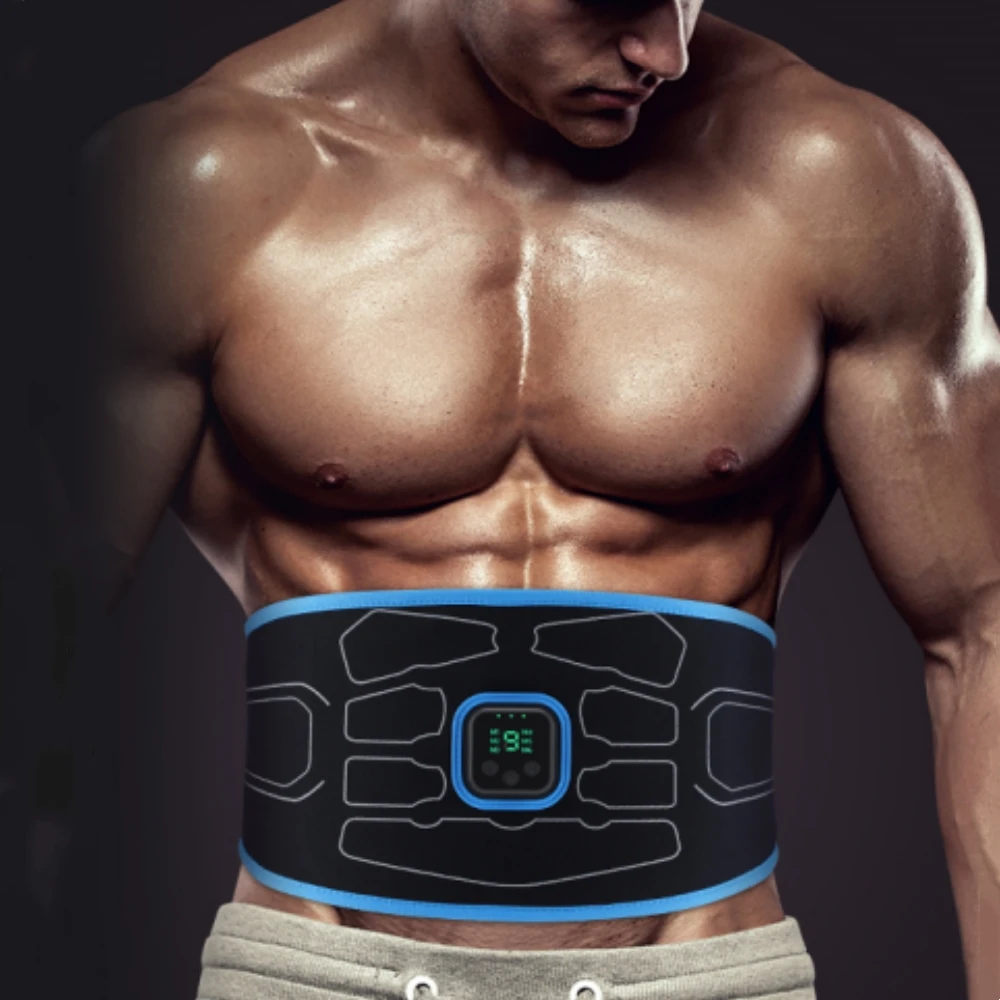 Electric Muscle Stimulator Abdominal Trainer Belly Fat Burner Exercise EMS Body Slimming Massage Abs Burning Fitness Equipment
