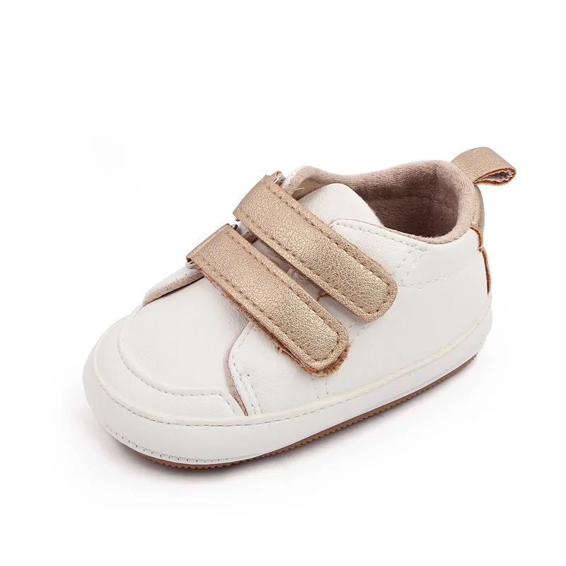 Retro Pu Leather Baby Shoes Newborn Boy Girl Shoes Multicolor Toddler Rubber Sole Anti-slip First Walkers