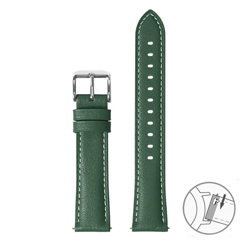 Vibrant Genuine Leather Quick Release Watch Strap – Cowhide Replacement Band