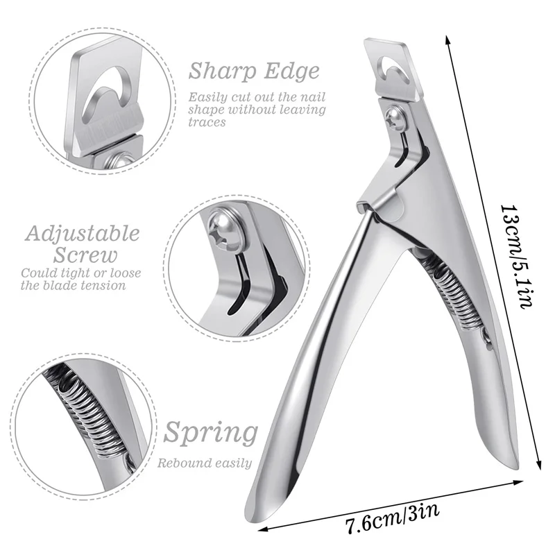 False Nail Clipper Manicure Clamp Clippers Special Type U Word Cut False Manicure Tools Cut Clipper Nail Manicure Tools 3