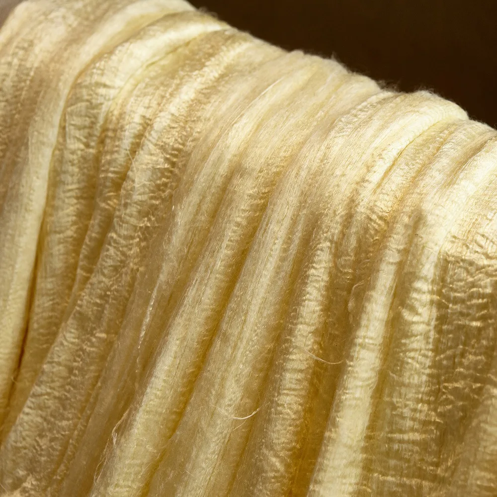 Mulberry Silk Mulberry Doupion Silk raw fiber for filling material Tussah Raw Materials fiber 250g